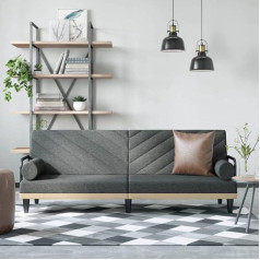 ‎Junzai JUNZAI Sofa Bed with Armrests, Dark Grey Fabric Sofa with Sleep Function, Sofa Bed, Sofa Bed, Small Sofa Bed, Couch Bed, Living Sofa, Sitting Area Living Room