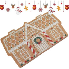 Generisch Christmas Doormat, Gingerbread House Christmas Rug, Funny Christmas Door Cover, Outdoor Door Mat for Home, Kitchen, Bathroom