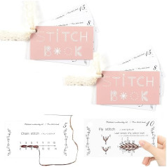 Kreatives Mini-Nähbuch – Leitfaden für Anfänger und Enthusiasten mit Stickerei-Inspirationen aus kreativem Mini-Nähbuch-Stickerei, tragbar mit Reisen – freundliches Mini-Nähset, 2 Stück