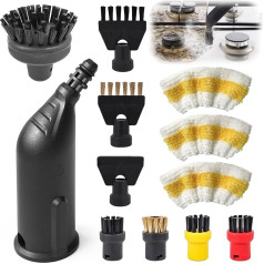 Pack of 12 for Kärcher Steam Cleaner Accessories Easyfix SC1 SC2 SC3 SC4 SC5 Accessories Round Brush Set Nozzle Round Brushes Brush Steam Cleaner Replacement Parts