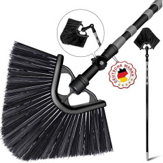 PROLUXE® Triangular Broom with Telescopic Handle – Extendable up to 4.10 m – Robust PET Broom – Ideal for Corners, Walls & Ceilings – German Brand – Premium Quality – Spider Sweeper & Dust Sweeper