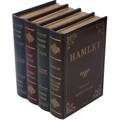 False Book Box 11 x 13 x 16 cm Vintage European Style Old Books Decorative Book Fake Book Storage Box Props Treasure Chest for Shelf Decoration