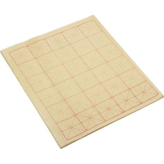 PATIKIL Maobian Xuan Papier, 70 Blatt Reispapier mit 5,1 cm Raster für Kalligraphie-Praxis, Malen, Zeichnen, halb rohes reifes Xuan, 38,1 x 33 cm (hellgelb)