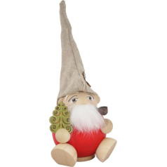Seiffener Volkskunst German incense smoker forest dwarf Santa Claus, height 19 cm / 8 inch, original Erzgebirge by SV 19035