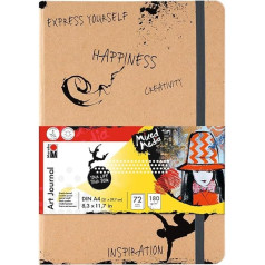 Marabu 161200101 Art Journal Book A4 72 Pages, Papier