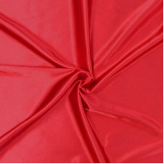 Satin Fabric - 3 Metres Flowing Satin Fabric Polyester/Elastane - Gorgeous Quality - Dress Skirt or Tunic Fabric (Red)