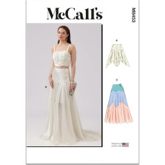 McCall's M8453K5 Women's Skirt in Two Lengths Sewing Pattern Pack, Design Code M8453, Paper, Multi-Colour, Sizes 8-10-12-14-16