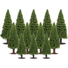 CLISPEED 15 Pieces Mini Christmas Tree - Christmas Decoration Tree | Mini Christmas Tree Decoration | Green Cedar Trees Landscape Christmas Trees | Small Christmas Tree for Table Decoration Christmas