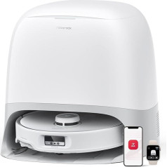 roborock Qrevo Curv Robot Vacuum Cleaner with Mop Function and Lifting Mop, Dual Anti-Tangle System, AdaptiLift™ Chassis, 18,500Pa, 75°C Hot Water Mop Wash, Intelligent Dirt Detection & Voice