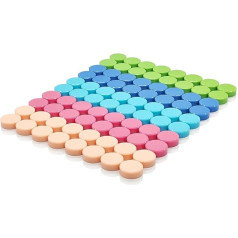 ZDZBLX Magnets for Magnetic Board, Pack of 80, 5 Colours, Fridge Magnets, Small Mini Magnets, Strong Whiteboard Magnets, Colourful Round Magnets for Notice Board, Office, School, Home