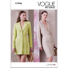 Vogue Patterns V1936A5 Women's Blazer Dress A5 (34-36-36-38-40)