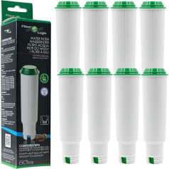 FilterLogic CFL-701B | 8x Water Filter Compatible with Krups, Nivona, Melitta Fully Automatic Coffee Machines - Replaces F088 Aqua Filter, NIRF-700 Water Filter Cartridge, Pro Aqua Filter Cartridge