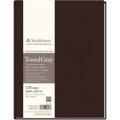 Strathmore STR-469-108 128 Sheet No 80 Toned Gray Art Journal, 8.5 by 11