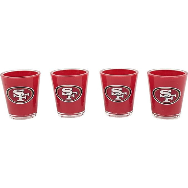 NFL San Francisco 49ers Unisex Shot Glass Set Standard Acrylic Fan Merch, Sports