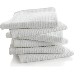 Living Fashions Bar Mop Kitchen Bathroom Cleaning Towels, Set of 6, Size 16” X 19”, First Quality, 100% Cotton, Color, Machine Washable 16