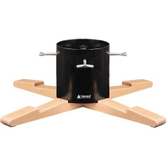 Tree Nest Christmas Tree Stand with Water Tank for Large Trees - Pine Christmas Tree Stand for Trees up to 3 m, 5-13 cm Trunk Black