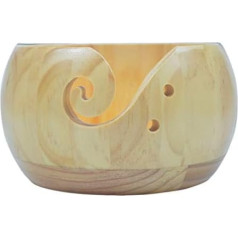 CHSEEO 6 Inch Wooden Yarn Bowl Wool Bowl Yarn and Thread Holder Knitting Bowls Crochet Holder for Knitting Crochet Sewing Accessories Organiser for Your Crochet Wool #10