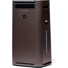 SHARP UA-HG40E-T air purifier (with humidification function, air quality improvement, ideal for allergy sufferers, three-stage filtration system, HEPA filter, rooms up to 26 m²) taupe