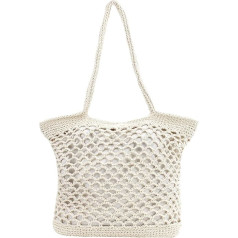 MEGAUK Handgefertigte Stroh-Umhängetasche für Damen, lässig, Sommer, Strand, Tragetasche, Rattan-Tasche, Weberei, Tragetasche für Damen