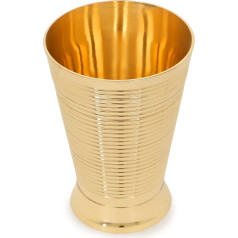 Zap Impex Brass Cup 350ml | Brass Drinkware | Heavy Lassi Glass | Large Cup for Water, Milk, Juice, Soft Drinks | Multipurpose Drinking Glass (1)