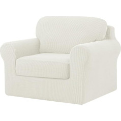 subrtex 3 Piece Sofa Cover, Multifunctional Sofa Cover with Separate Pillow Cases and Separate Backrest Covers, Furniture Protector (Small, White)