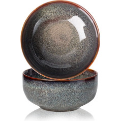 KYBSCZ Serving Bowls - 625ml Bowls Set - Ceramic Bowl Set of 2 - Salad Bowls - Soup Bowls - Cereal Bowls for Kitchen
