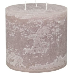 Chic Antique Macon Rustic Pillar Candle in Various Colours and Sizes Antique Altar Candle 100% Paraffin Long Burning Time (Taupe, 15 x 15 cm)