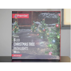 Premier Christmas Tree Lights - Pack of 6, Multi-Colour