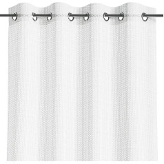 AmeliaHome Olva Curtain 140 x 250 cm 1 Piece Semi-Transparent Eyelet Curtain Lace Pattern