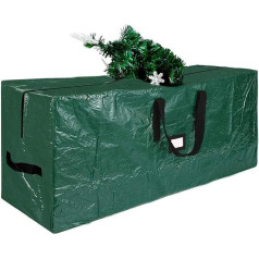 Christmas Tree Storage Bag for Up to 5 Feet Tall Artificial Christmas Trees, Oxford Fabric Christmas Tree Bag with Velcro Fasteners (122 x 34 x 51 cm) Protects Against Dust (Green)
