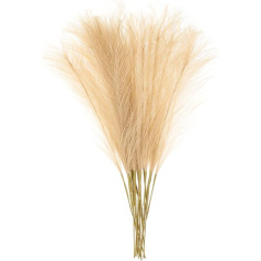 sourcing map 25 Stück künstliches Pampasgras 53,3 cm künstliches gefälschtes getrocknetes Pampasgras Dekor für Bodenvasenfüller, Hochzeitsdekoration, Heimdekoration, heller Kaffee