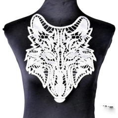 Black Embroidery Lace Neckline Collar Embellishment Sewing Appliques Trimming Lace Fabric Dress Accessories Scrapbooking 29 1pc