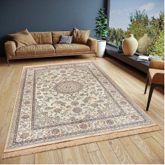 freundin Home Collection Almas Oriental Rug - Oriental Short Pile Living Room Rug Soft Oriental Rug Classic for Bedroom, Dining Room, Living Room, Hallway, Kitchen - Cream, 160 x 230 cm