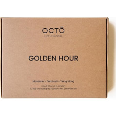 OCTŌ 12 x Handmade 6 Hour Tea Light Candles (Tangerine + Patchouli)