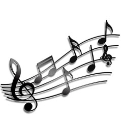 TOPDR Music Metal Wall Decor, Metal Wall Sculpture, Music Wall Art, Music Silhouette Wall Hanging, For Home Decoration Gifts,Aa
