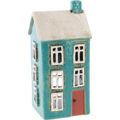 Village Pottery 331044 Large Mini Tealight Holder, Teal
