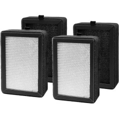 Smilefil 4 Packs 3-Stage Replacement HEPA Filter for Levoit LV-H128-RF Air Purifier
