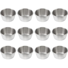 UPKOCH Pack of 12 Stainless Steel Reusable Sauce Sauce Sauce Bowl for Home Restaurant