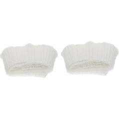 NUOBESTY Greata the toll sausage party lace trim for decoration party favour bags parties wedding sheets tie sofa cover crochet flowers bridal curtain white pack of 2