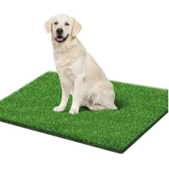 STARROAD-TIM 80 x 130 cm Artificial Grass Dog Toilet Balcony Artificial Grass Outdoor Dog Toilet for Home Artificial Grass Balcony Lawn Puppy Toilet for Small Dogs Artificial Grass Rug Balcony Dog