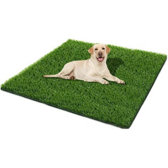 SSRIVER 80 x 130 cm Artificial Grass Rug, Dog Lawn Rug for Pets, Reusable Dog Toilets Made of Artificial Grass for Training Your Puppy, Suitable for Indoor and Outdoor Use