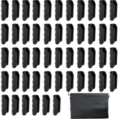 60pcs Greenhouse Pipe Clips with Storage Bag 25mm Black ABS Snap Garden Pipe Film Clip Building Frame Winter Cover Clip for Greenhouse Film Sunscreen Nets