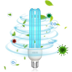 BrightArk 45 W Ozone Disinfectant Lamp, E27 UV Disinfection Lamp, Germicidal Lamp with Ozone Light, Perfect for School, Hotel, Hospital, Laboratories, Office, Canteen