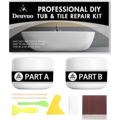 Deuvuo Bathtub Repair Kit White 160 g Enamel Ceramic Porcelain Fibreglass and Acrylic Quick Repair Kit Scratch Damage Repair Kits Toilets Sink Shower Basin Tile Repair