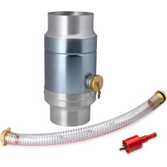 IGarden 100 mm rainwater collector with 45 cm hose and barrel connection for the downpipe, zinc aluminium rain collector, double-walled construction, downpipes DN100 water collector for rain butt