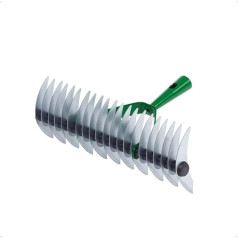 Rekord Scarifier Rake (Steel, Powder-Coated) 11 Cutting Blades and 21 Calculating Knives, without Handle - Lawn Aerator, Lawn Scarifier