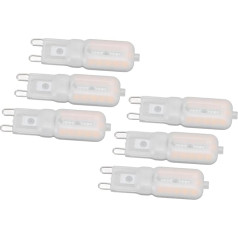 YWBL-WH G9 LED Halogen Light Bulbs, Dimmable 5 W Light Bulbs for Chandeliers, Pendants, Cabinet Lights, Pack of 6 (#3)