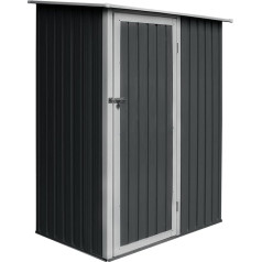 SVITA tool cabinet, metal shed, garden cabinet 130 x 80 x 186 cm - grey or green, grey/charcoal grey