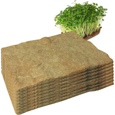 BEAHING 8pcs Hemp Mats for Growing Microgreens 10 x 20 Inch Microgreens Breeding Kit Jute Mat Organic Seeds Sprouts Growth Mat for Seed Starter Trays, Microgreens Growing Tray