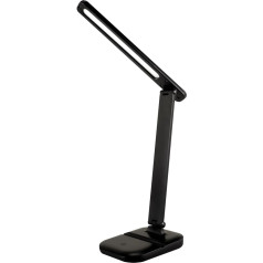 Licht-Erlebnisse Adjustable LED Table Lamp Children's Room Touch Dimmer Colour Changing 32.3 cm High Black Foldable 380 lm Desk Lamp Children